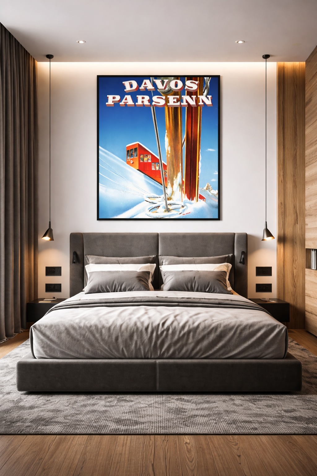 Serviced Apartment Schlafzimmer in Davos